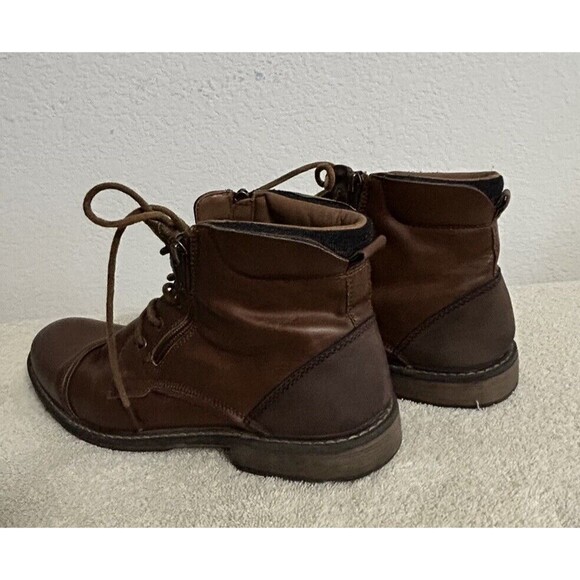 Steve Madden Men\'s Size 10 M-trader Cognac Lace-up and Side Zipper Combat Boots main image 9